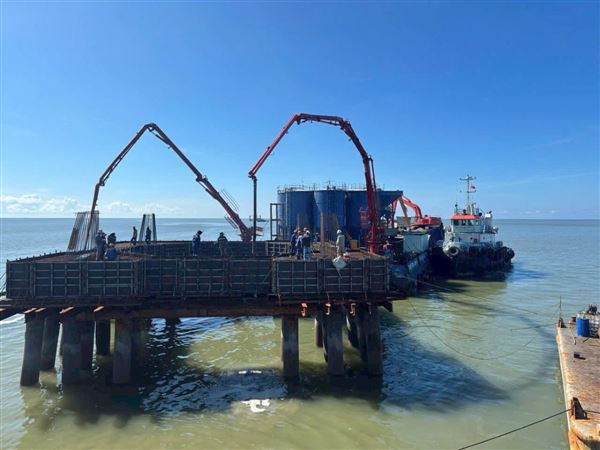 Hình ảnh thi công dự án trụ điện Côn Đảo